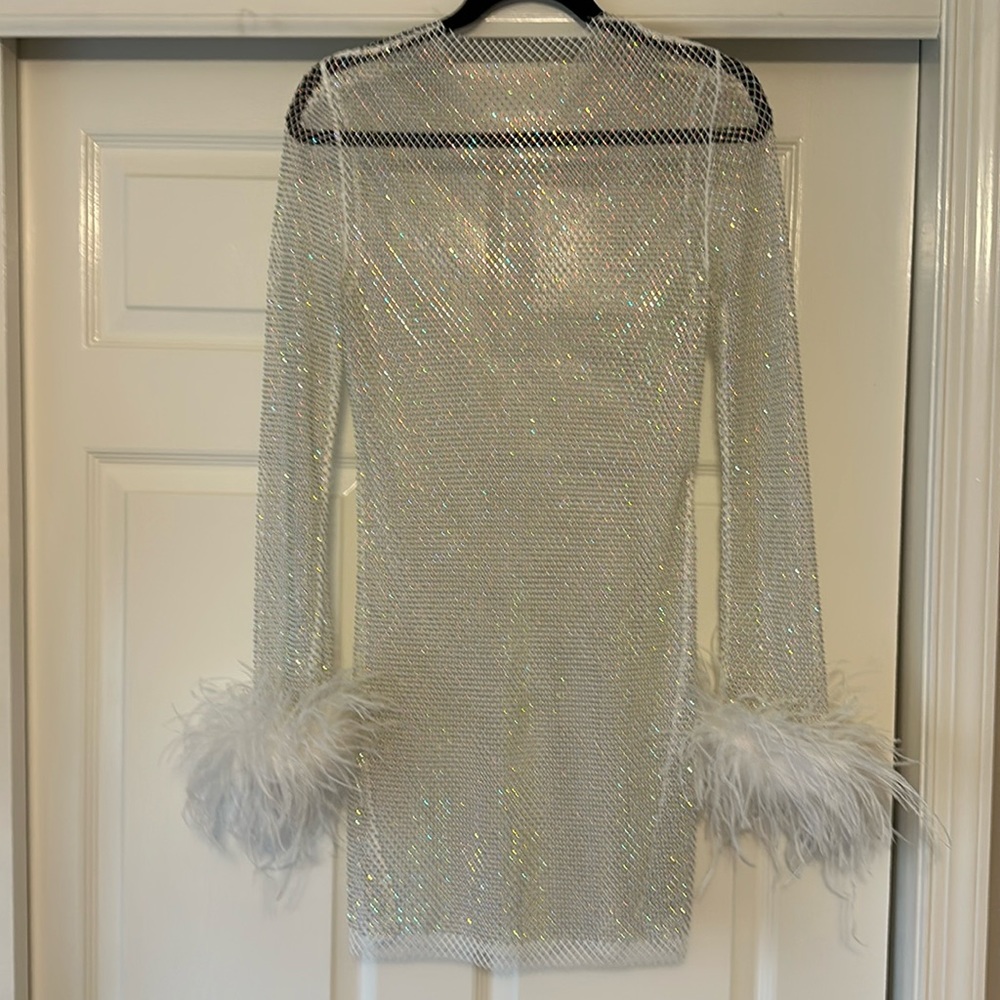 Sheer Sequin Mesh Bachelorette Dress